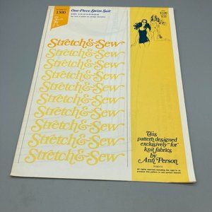 UNCUT Vintage Sewing PATTERN Stretch and Sew 1300 by Ann Person, Ladies 1974 One